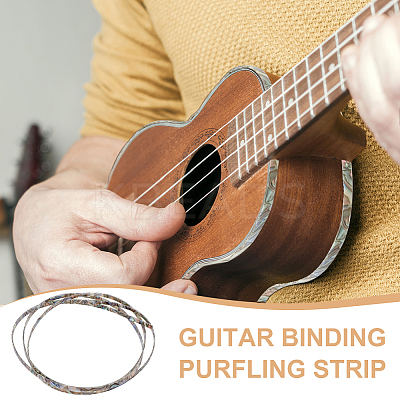 Imitation Shell Plastic Guitar Binding Purfling Strips AJEW-WH0470-41-1