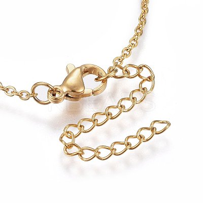 Brass Micro Pave Cubic Zirconia Pendant Necklaces NJEW-L146-07G-1