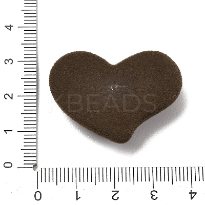 Flocking Opaque Resin Cabochons RESI-K033-07D-1
