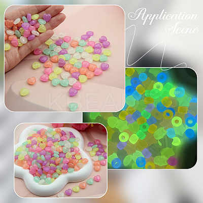 2Bags Luminous Plastic Beads KY-SP0001-65B-1