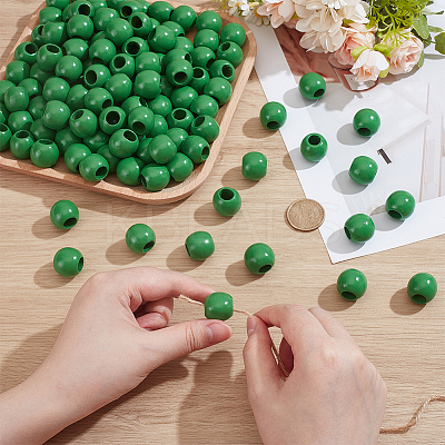 250Pcs Wood European Rondelle Beads WOOD-PH0003-47A-1
