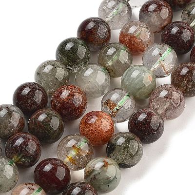 Natural Four Seasons Lodolite Quartz Beads Strands G-Z063-A02-02-1
