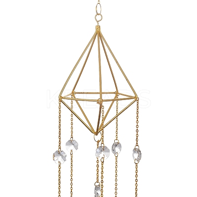 Geometric Metal Suncatchers HJEW-G018-03C-G-1