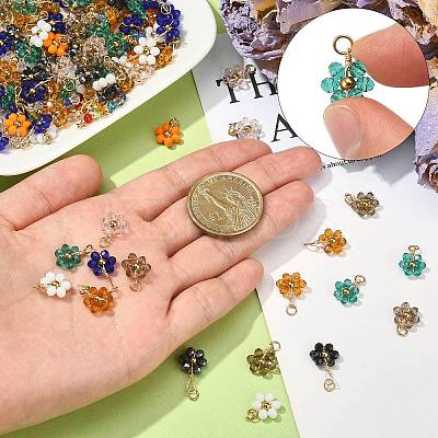 27Pcs 9 Colors Glass Pendants GLAA-CJ0001-83-1