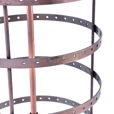 Iron 4 Tiers Rotating Jewelry Organizer Earring Holder Stand NDIS-K002-03R-1
