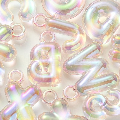 UV Plating Rainbow Iridescent Acrylic Pendants OACR-K003-007F-1