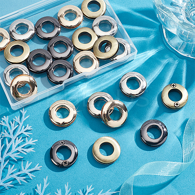 24Pcs 4 Colors Alloy Grommet Eyelet Findings FIND-PH0007-77-1