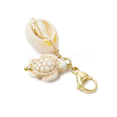 Natural Mixed Cowrie Shell Pendant Decorations HJEW-JM02922-01-1