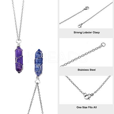 DIY Stone Jewelry Set Making Kit DIY-SZ0007-87-1
