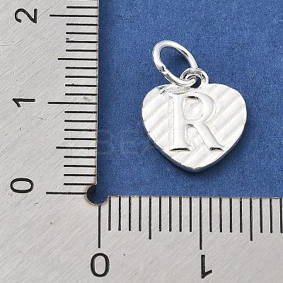 925 Sterling Silver Heart with Capital Letter Charms STER-S009-13R-S-1