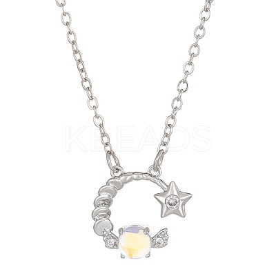 Constellation Rhinestone Pendant Necklace PW-WG94542-08-1