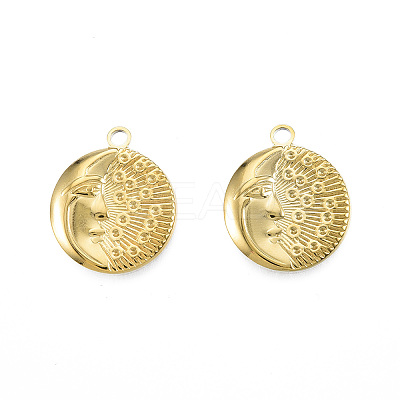 Ion Plating(IP) 201 Stainless Steel Pendants STAS-N098-234LG-1