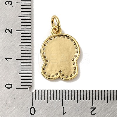Brass Micro Pave Cubic Zirconia Pendants KK-K354-02G-R-1