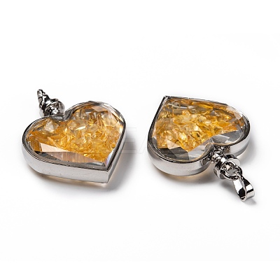 Glass Bottle Pendants G-Z010-02G-1