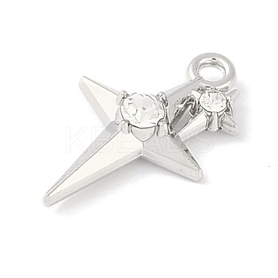 Rack Plating Alloy Crystal Rhinestone Pendants X-PALLOY-F018-18P-01-1