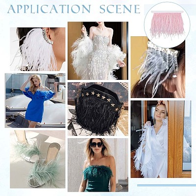 2M Fashion Ostrich Feather Trimming DIY-OC0013-52C-1
