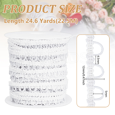22.5 Yards Nylon Elastic Ribbons with Loops OCOR-BC0006-79-1
