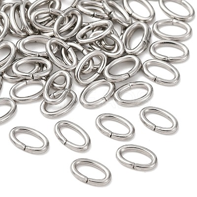 Tarnish Resistant 304 Stainless Steel Open Jump Rings STAS-Q186-03-8x5mm-1
