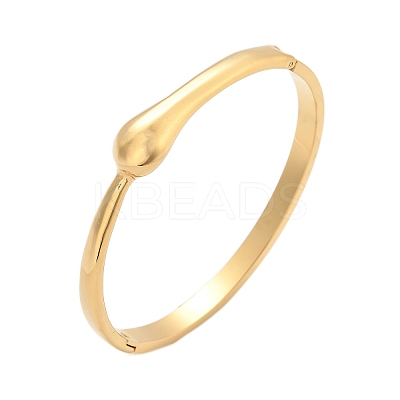 304 Stainless Steel Hinged Bangles for Women AJEW-P127-14G-1