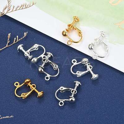 Wholesale Brass Screw-Back Earring with Loop 