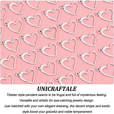 100PCS Unique Valentines Day Gift Ideas for Girlfriend Tibetan Style Alloy Pendants TIBEP-UN0001-07-1