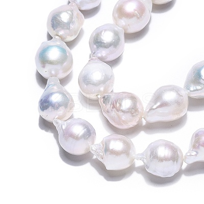 Natural Baroque Pearl Keshi Pearl Beads Strands PEAR-S019-06B-01-1