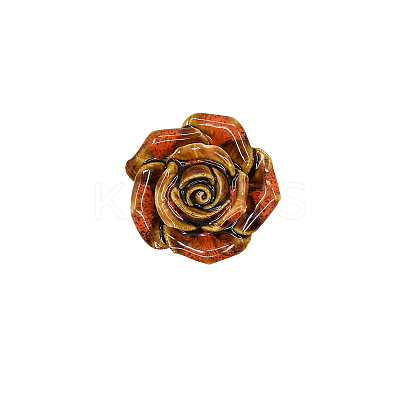 Rose Porcelain Drawer Knobs CABI-PW0002-01C-02-1