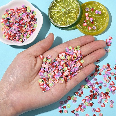 900Pcs 6 Styles Handmade Polymer Clay Nail Art Decoration CLAY-YW0002-36-1
