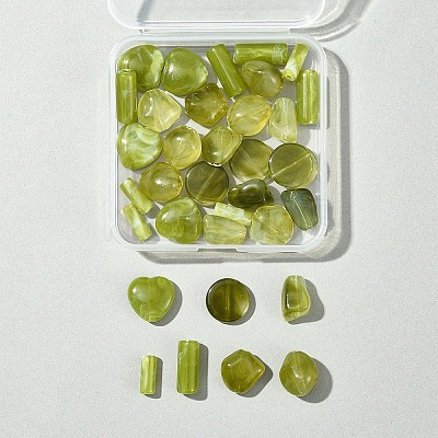 35Pcs 7 Styles Transparent Resin Beads RESI-FS0001-75-1