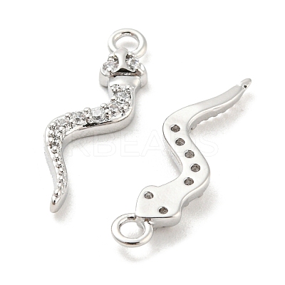 Brass Micro Pave Cubic Zirconia Pendants KK-E090-03P-1