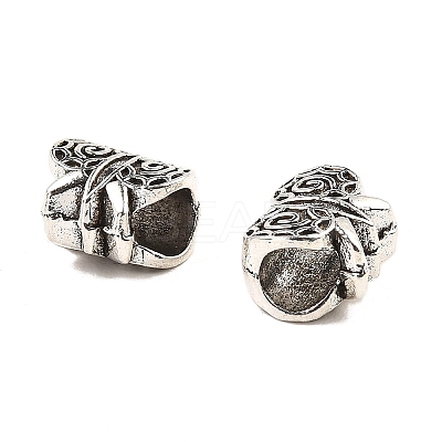 Tibetan Style Alloy European Beads PALLOY-K019-03B-AS-1