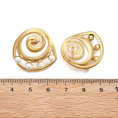 304 Stainless Steel Stud Earrings EJEW-R020-02G-02-1
