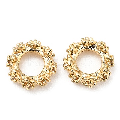 Rack Plating Brass Micro Pave Cubic Zirconia Beads KK-A186-01B-LG-1
