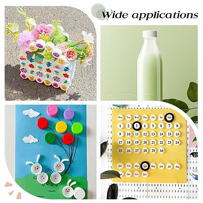 105Pcs 3 Styles Plastic Bottle Caps KY-OC0001-57-1