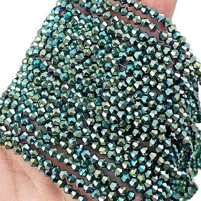 Transparent Electroplate Glass Beads Strands X-EGLA-A039-T3mm-UA06-1