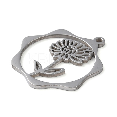 Non-Tarnish 304 Stainless Steel Pendants STAS-P338-01B-P-1