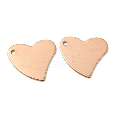 Ion Plating(IP) 304 Stainless Steel Stamping Blank Tag Pendants STAS-D445-60RG-1