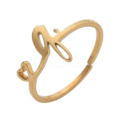 304 Stainless Steel Cuff Rings for Women RJEW-D285-01G-Q-1