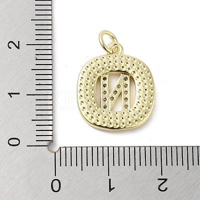 Rack Plating Brass Micro Pave Clear Cubic Zirconia Pendants KK-E102-33G-N-1
