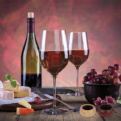 4 Style Wood & Stainless Steel Red Wine Ring FIND-FH0007-12-1