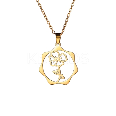 304 Stainless Steel Pendant Necklace PW-WG26640-07-1