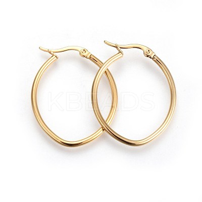201 Stainless Steel Hoop Earrings LS-EJEW-A052-15E-G-1