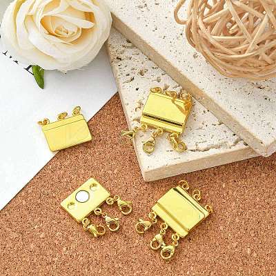 Zinc Alloy Box Magnetic Clasps Converter PALLOY-C159-02LG-1
