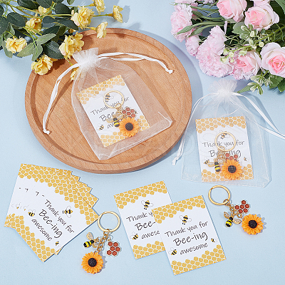 30Pcs Alloy Enamel Keychains KEYC-ME00008-1