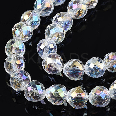 Transparent Glass Beads Strands EGLA-T008-14B-02-1
