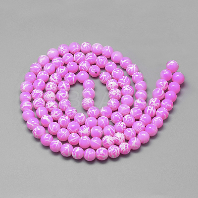 Drawbench Glass Beads Strands DGLA-S115-6mm-L09-1