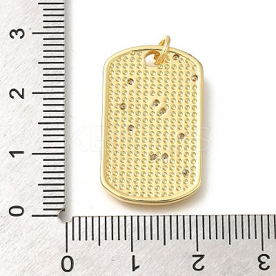 Rack Plating Brass with Cubic Zirconia Pendants KK-Z086-38G-1