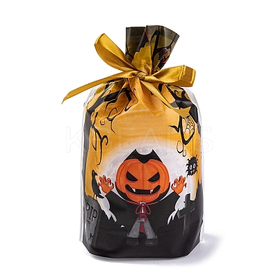 50Pcs Rectangle Halloween Candy Plastic Bags ABAG-U001-01J-1