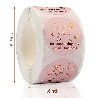 1.5 Inch Thank You Sticker DIY-WH0215-23-1