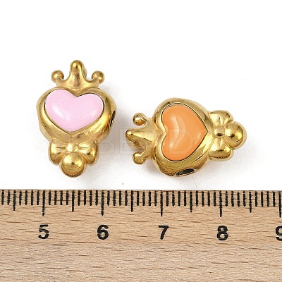 304 Stainless Steel Enamel Beads STAS-Z140-12G-1
